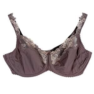 Primadonna Unlined Lace Trim Bra Wired Gray - 38D